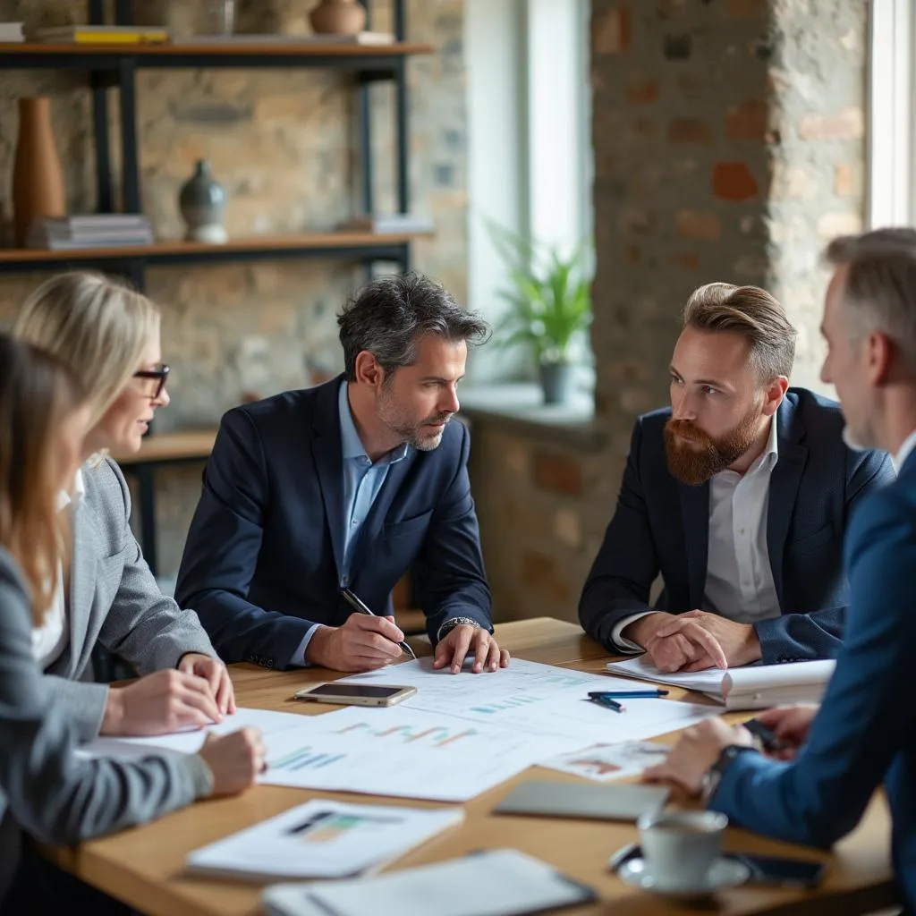 Equipo fundador de ConsulTech Pro en sesión de consultoría estratégica